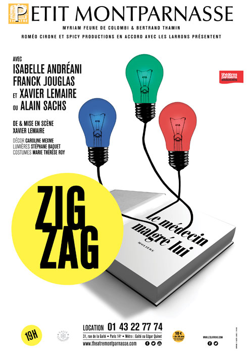 Affiche zigzag de Xavier LEMAIRE avec Alain SACHS